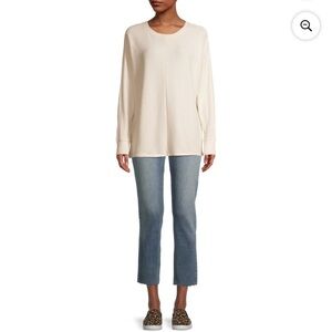 NWOT Time and Tru Women's Brushed Rib Crewneck Lightweight Sweater